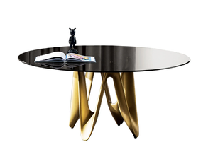 LAMBDA - Round glass table _ Sovet italia